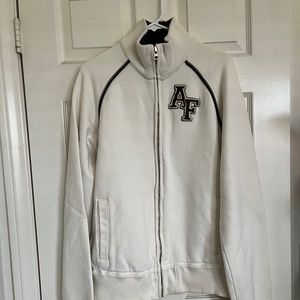 Abercrombie & Fitch | Extra Large | White | Zip Up Sweater | Like New